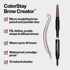 REVLON ColorStay Brow Creator 600 Blonde powder application