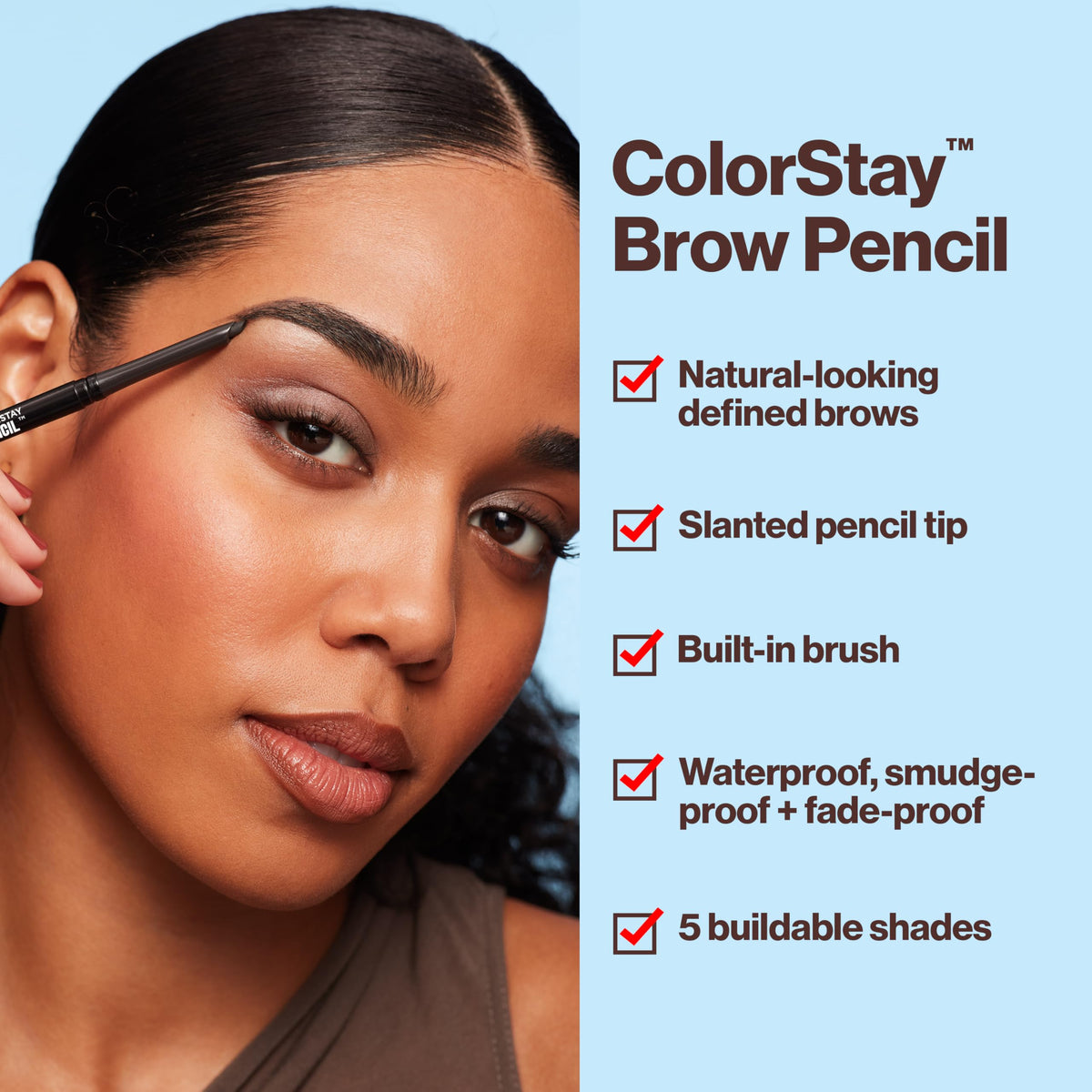 REVLON ColorStay Brow Pencil Soft Black packaging