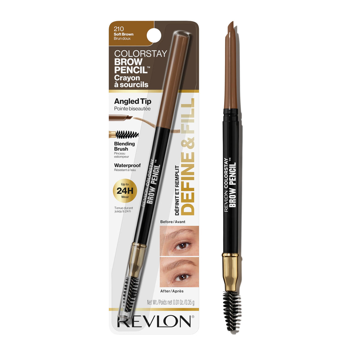 REVLON ColorStay Brow Pencil Soft Brown front view