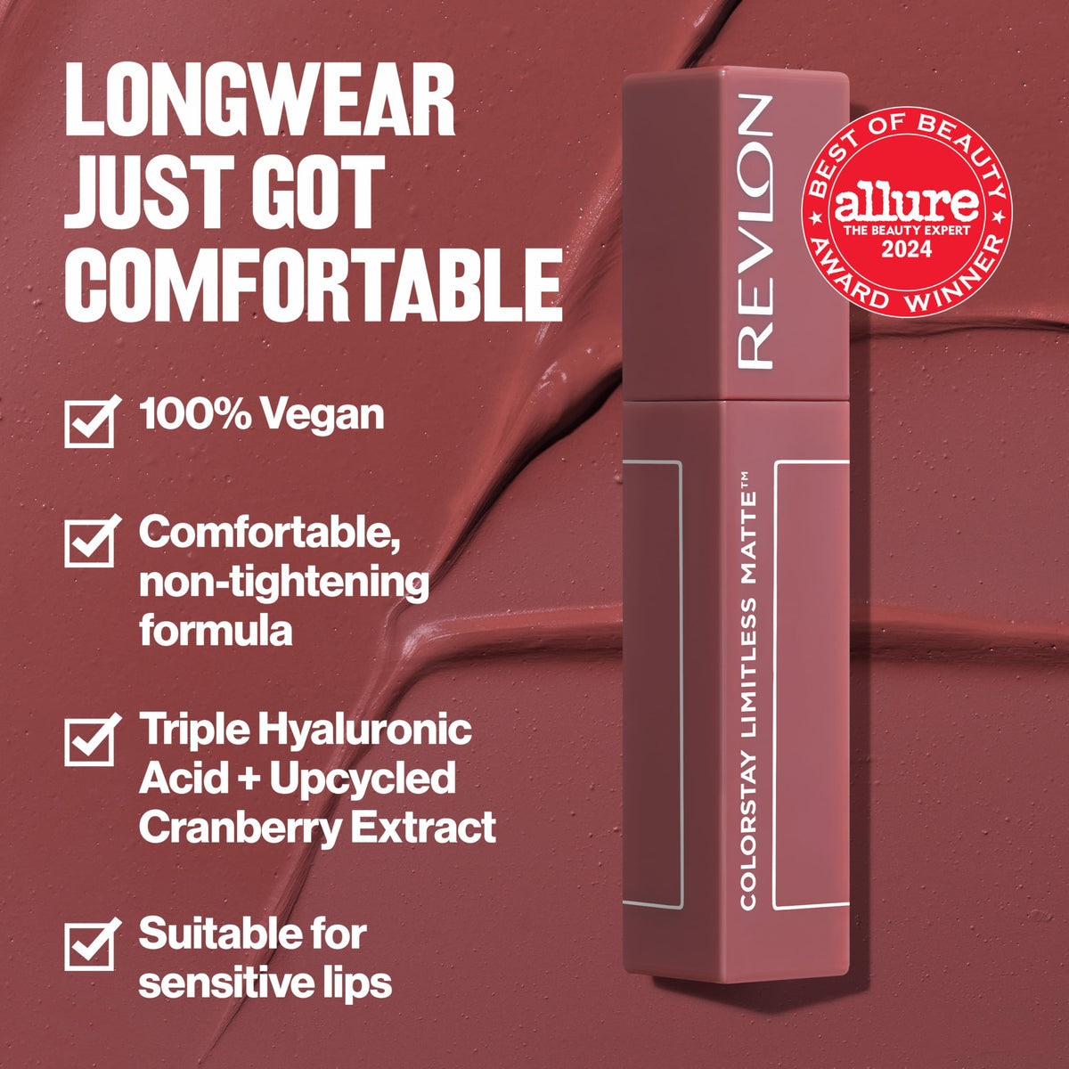 REVLON ColorStay Limitless Matte Lipstick 001 Beauty Sleep swatch on skin