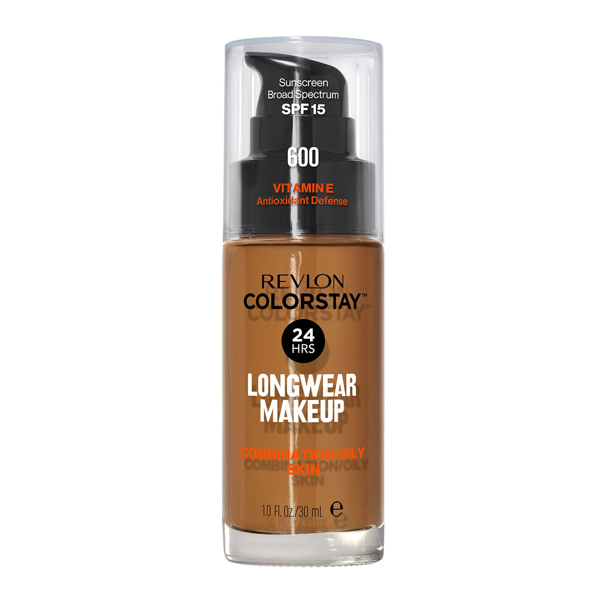 REVLON Colorstay Longwear Makeup 600 Cinnamon front view