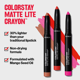 REVLON ColorStay Matte Lite Lipstick Crayon with sharpener