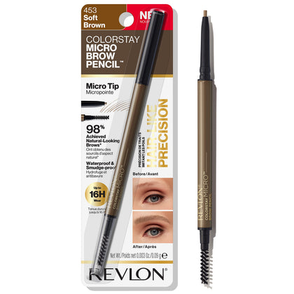 REVLON ColorStay Micro Brow Pencil 453 Soft Brown front view
