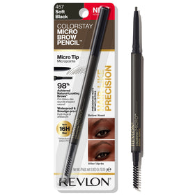 REVLON ColorStay Micro Brow Pencil 457 Soft Black front view