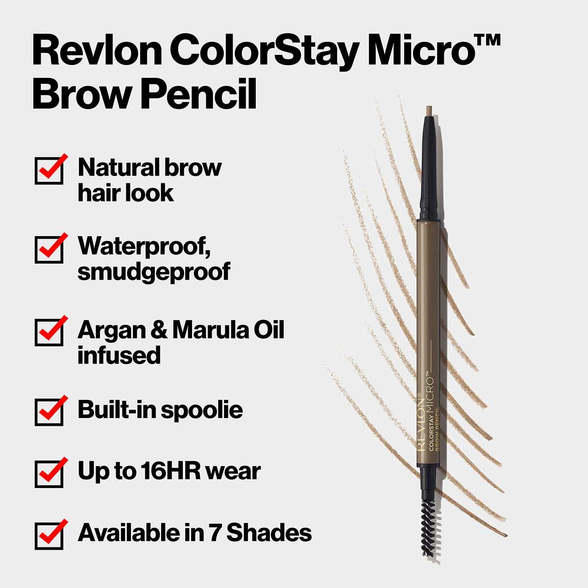 REVLON ColorStay Micro Brow Pencil 457 Soft Black tip close-up