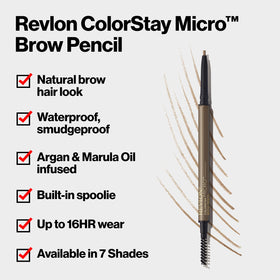 REVLON ColorStay Micro Brow Pencil 457 Soft Black tip close-up
