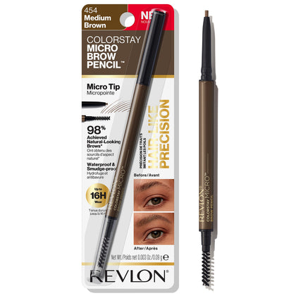 REVLON ColorStay Micro Brow Pencil in Medium Brown front view