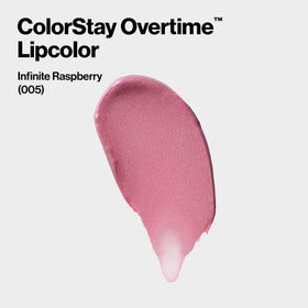 REVLON ColorStay Overtime Lipcolor 005 Infinite Raspberry top coat close-up