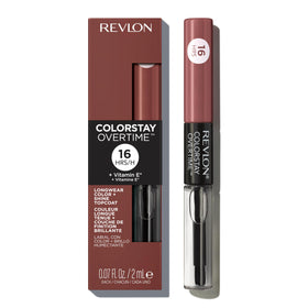REVLON ColorStay Overtime Lipcolor 320 Faithful Fawn top coat close-up