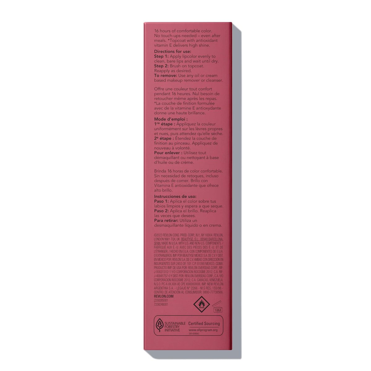 REVLON ColorStay Overtime Lipcolor in various shades display