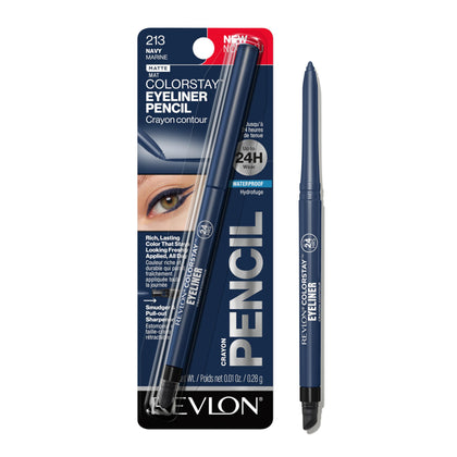 REVLON ColorStay Pencil Waterproof Eyeliner 213 Navy front view