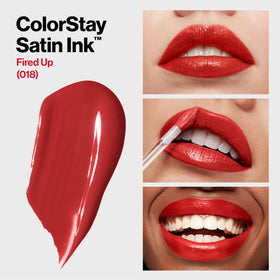 REVLON ColorStay Satin Ink Liquid Lipstick 018 Fired Up packaging