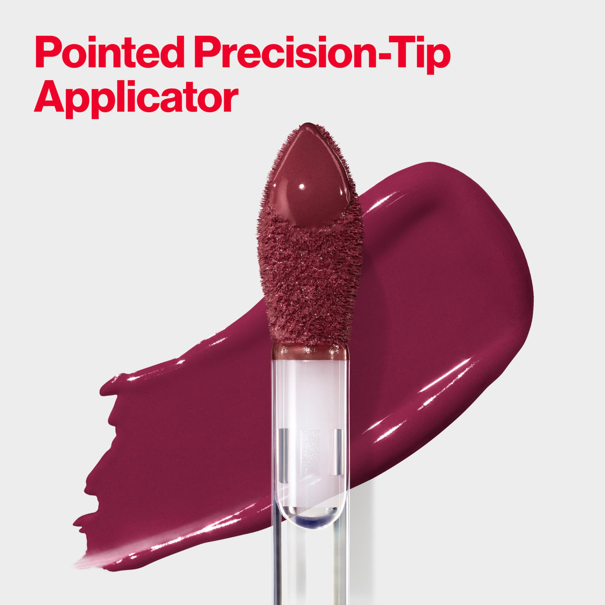 REVLON ColorStay Satin Ink Liquid Lipstick Regal Ruby on model's lips