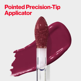 REVLON ColorStay Satin Ink Liquid Lipstick Regal Ruby on model's lips