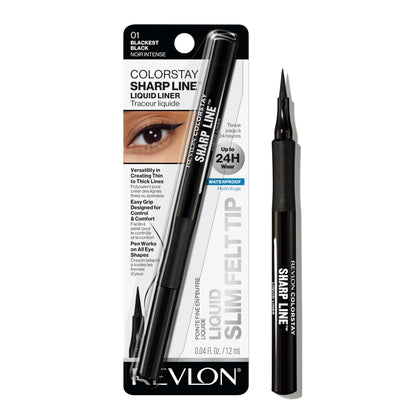 REVLON ColorStay Sharp Line Liquid Eyeliner Blackest Black front view