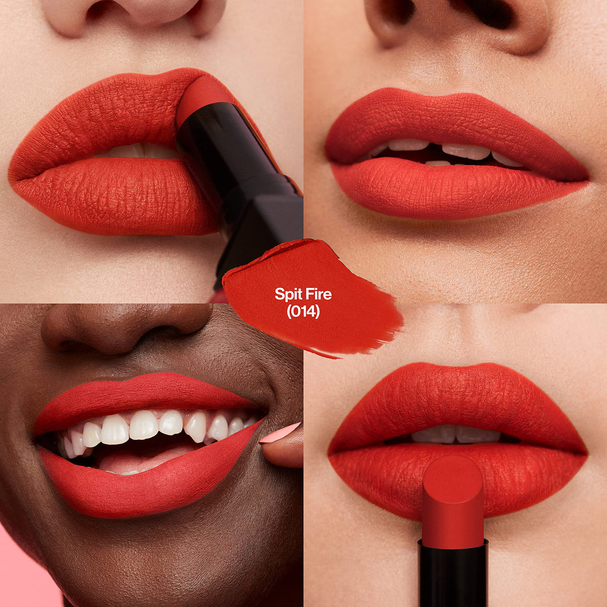 REVLON ColorStay Suede Ink Lipstick 014 Spit Fire swatch on skin