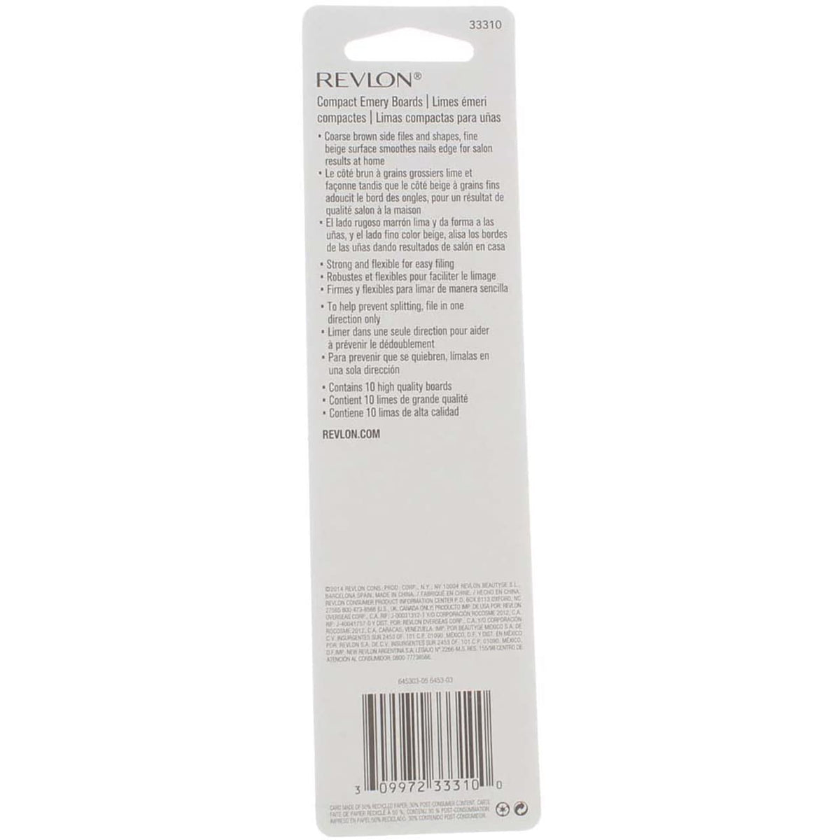 REVLON Compact Emery Board in a travel bag