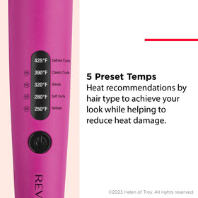 REVLON Easy Heat Precision Curling Iron with ceramic tourmaline barrel