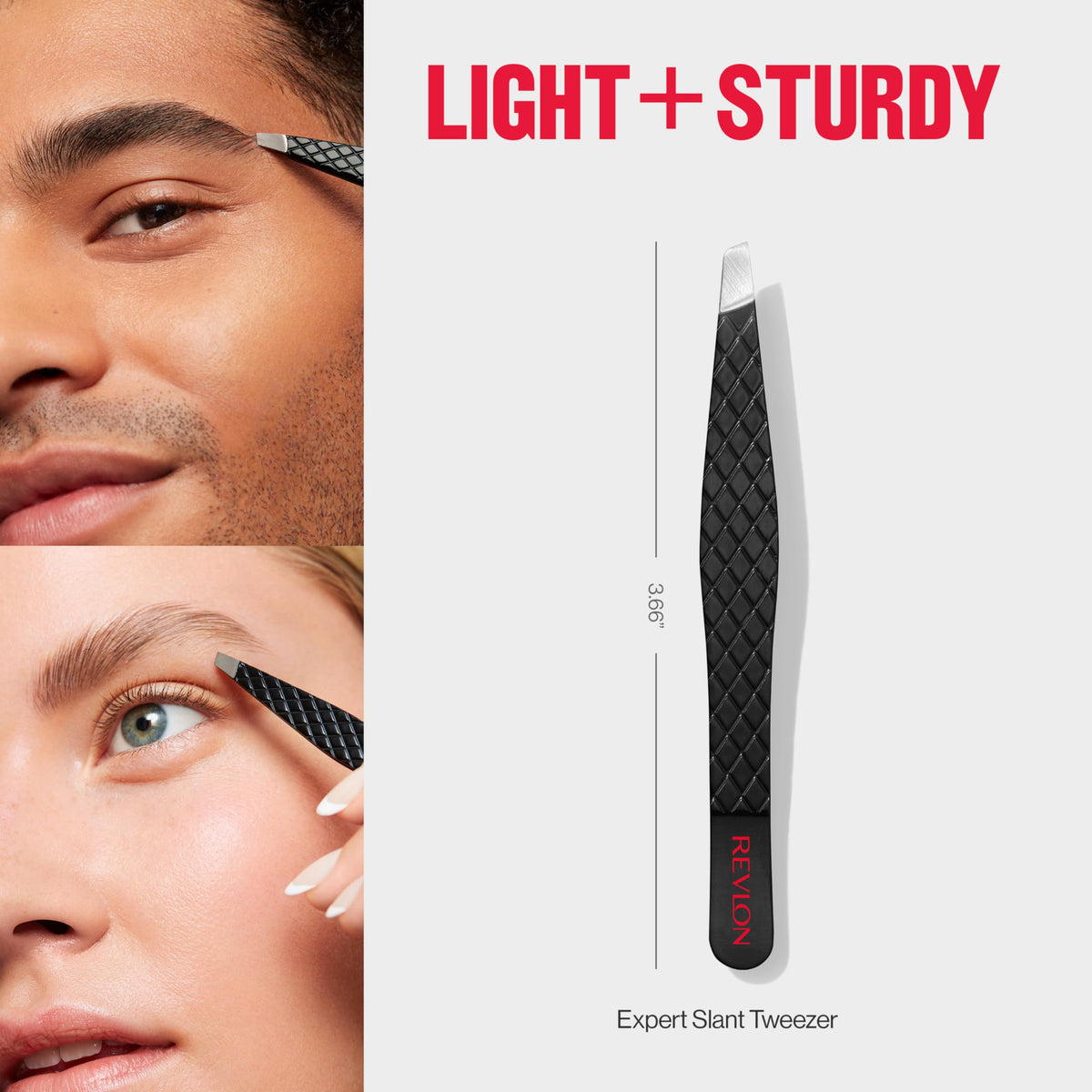 REVLON Expert Slant Tweezer displayed with other beauty tools