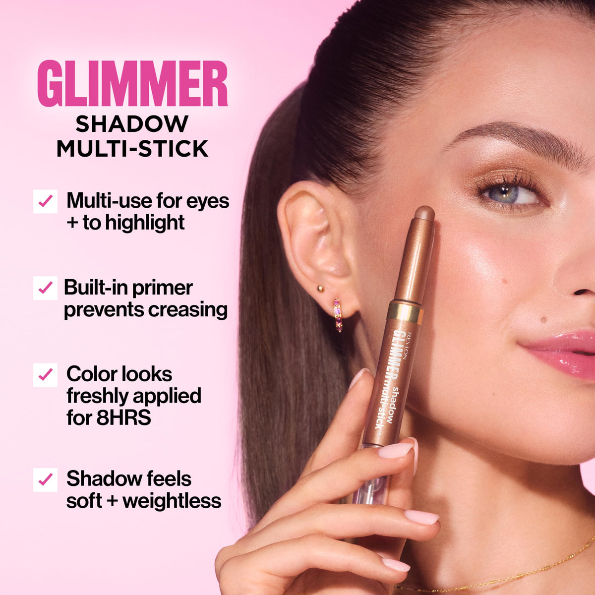 REVLON Glimmer Shadow Multi-Stick Tini Time swatch on skin