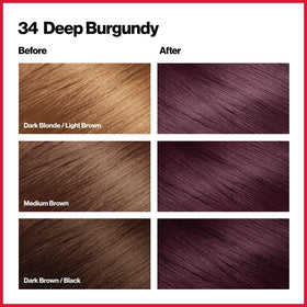 REVLON hair dye kit contents including developer and conditioner