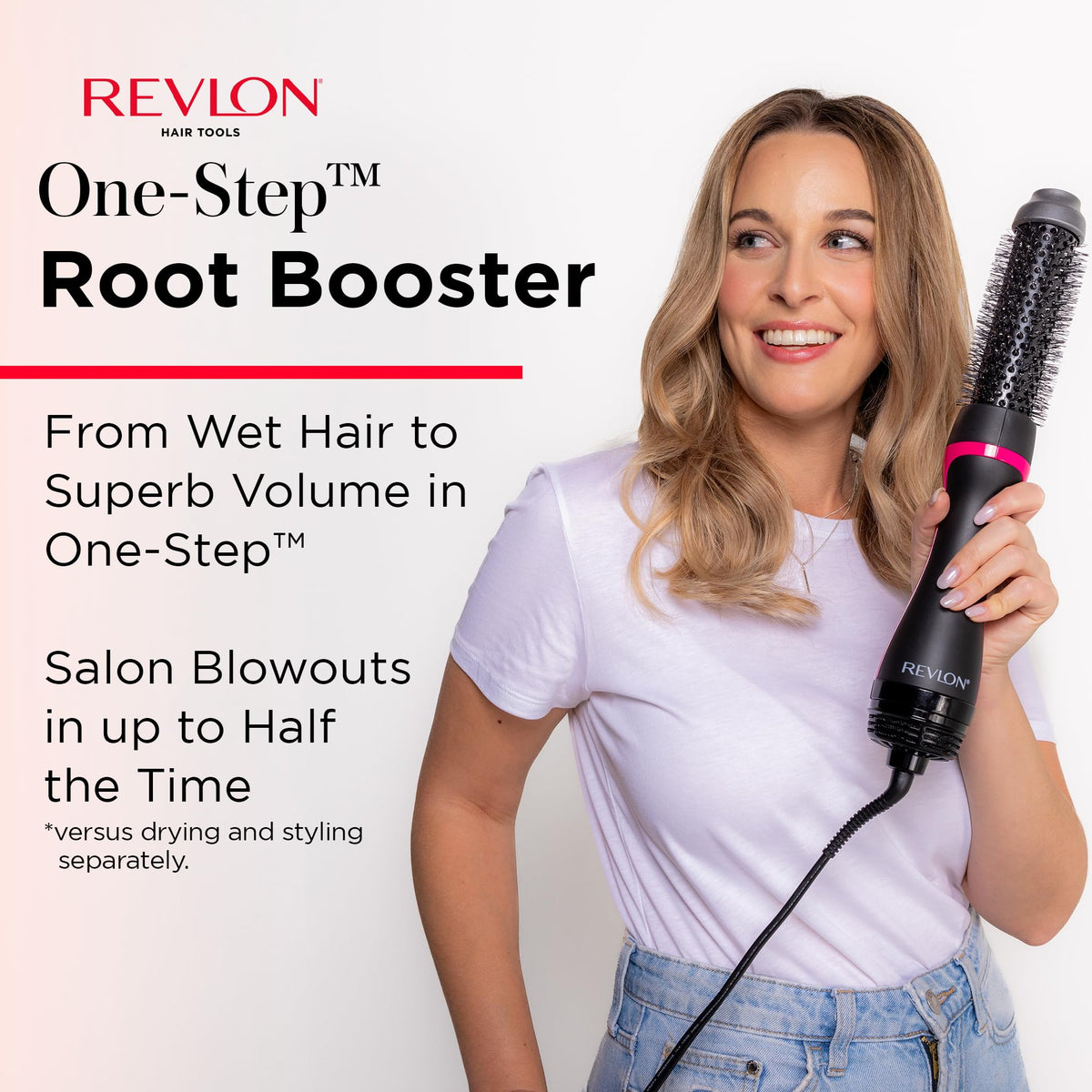 REVLON One-Step Round Brush Hair Dryer side view