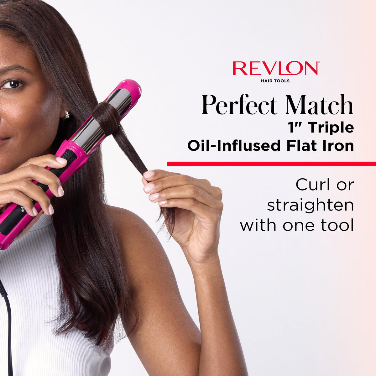 REVLON Perfect Match Flat Iron side view showing cool tip