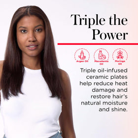 REVLON Perfect Match Flat Iron with heat-resistant glove