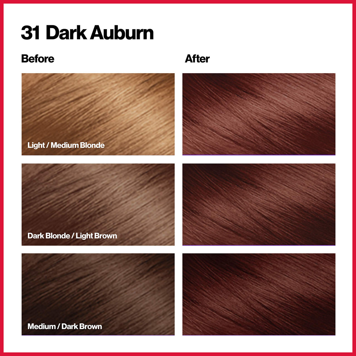 REVLON Permanent Hair Color 31 Dark Auburn application process