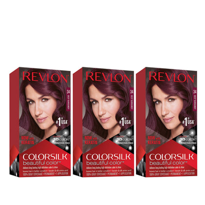 REVLON Permanent Hair Colour 34 Deep Burgundy packaging front view