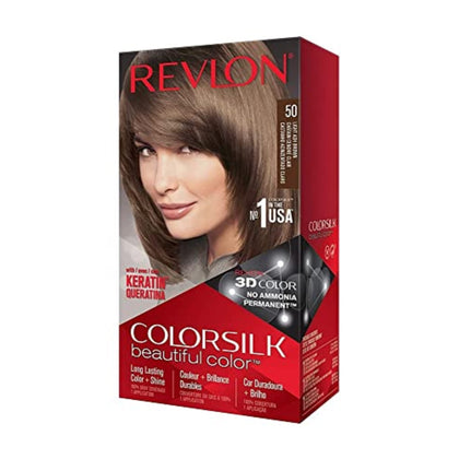REVLON Permanent Hair Colour 50 Light Ash Brown front view
