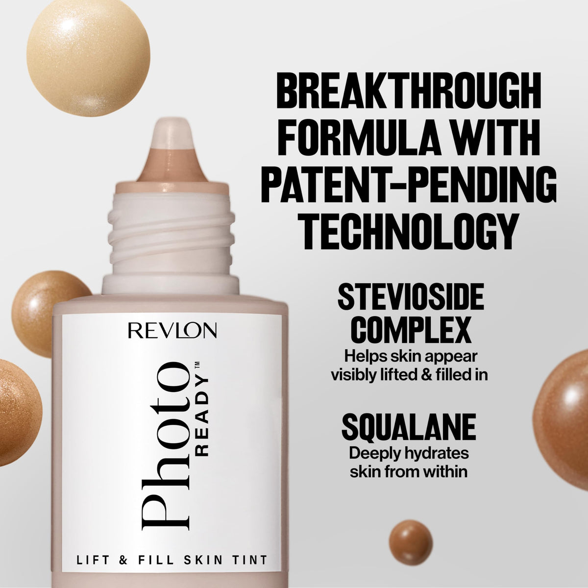 REVLON PhotoReady Lift + Fill Skin Tint 100 Fair swatch on hand