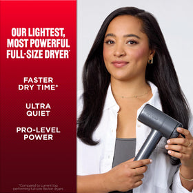 REVLON PowerMove Hair Dryer side view showing lightweight design