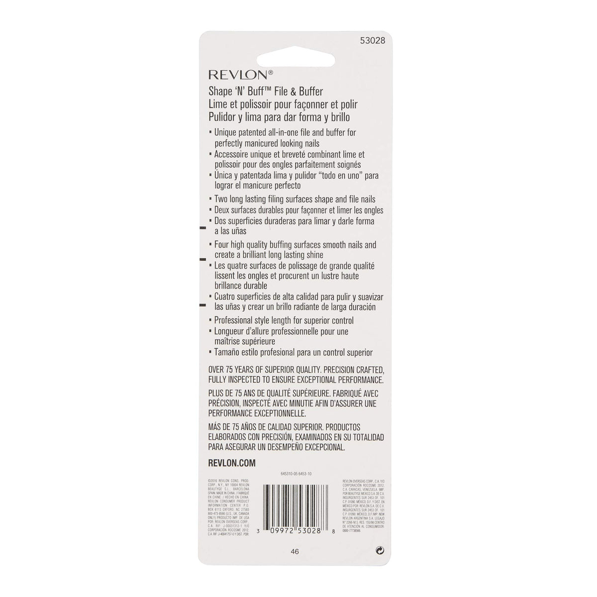 REVLON Shape 'N' Buff Nail Buffer Block with lifestyle background
