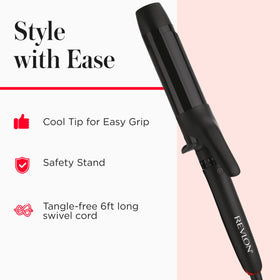 REVLON SmoothStay Curling Iron close-up of ceramic barrel