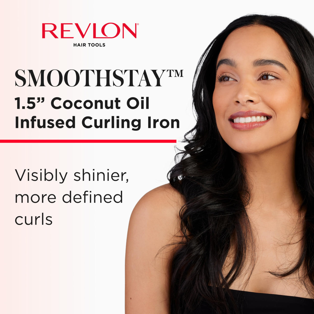 REVLON SmoothStay Curling Iron side view showcasing digital temperature display