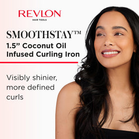 REVLON SmoothStay Curling Iron side view showcasing digital temperature display