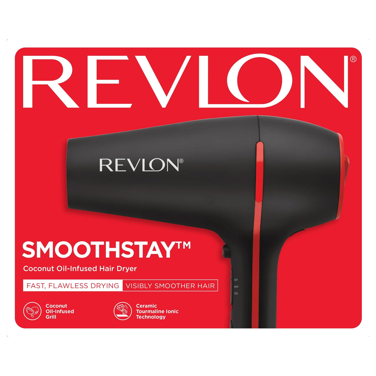 REVLON SmoothStay Hair Dryer packaging front view