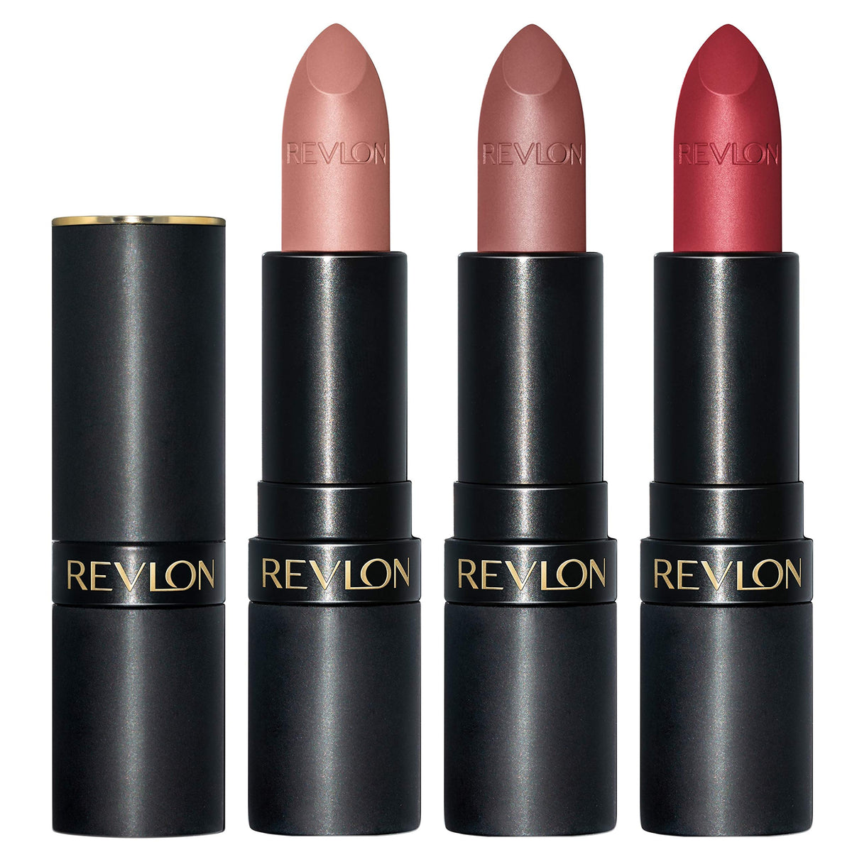 REVLON Super Lustrous 3-Piece Lipstick Gift Set with shades 003, 014, and 008