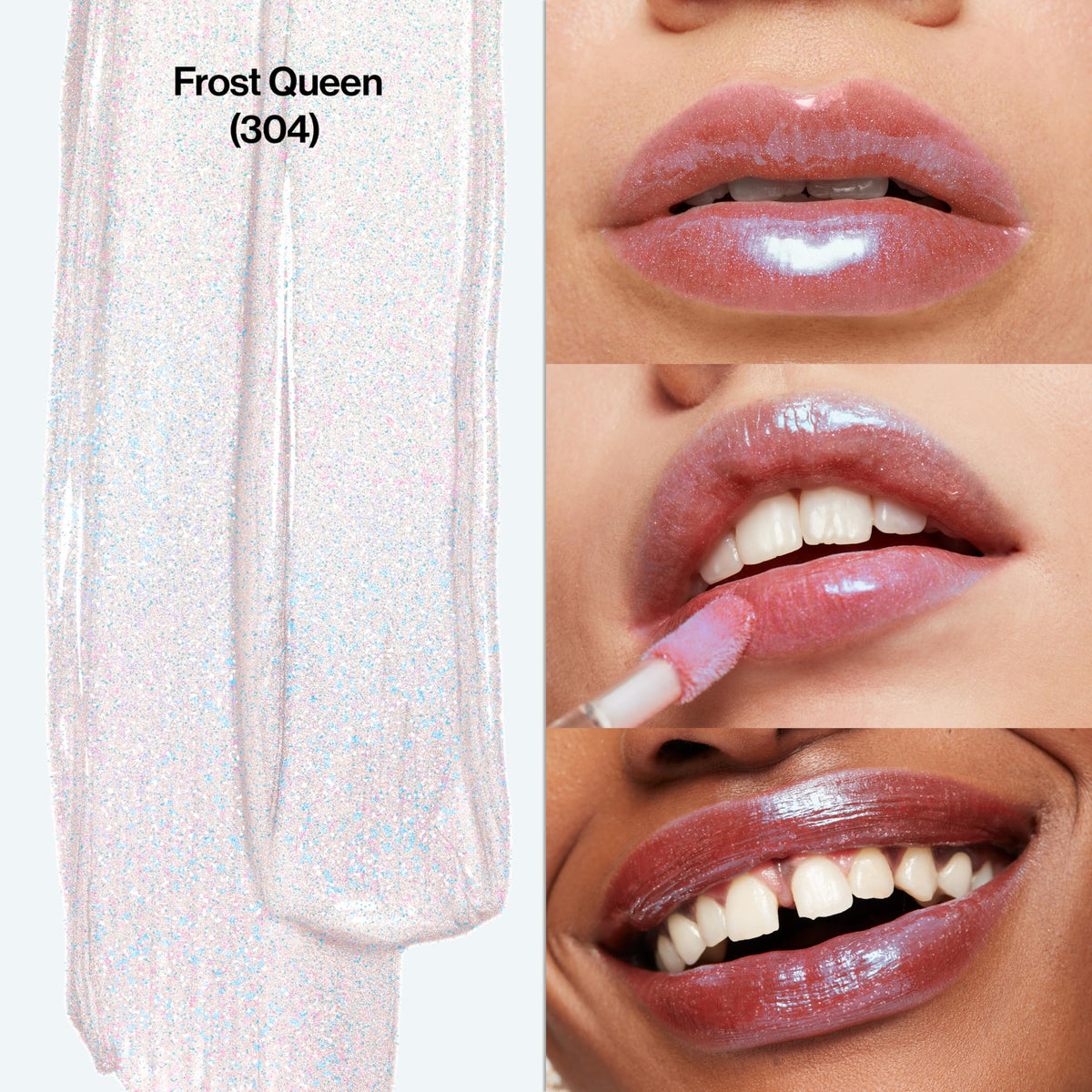 REVLON Super Lustrous Lip Gloss 304 Frost Queen applicator close-up
