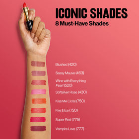REVLON Super Lustrous Lipstick 625 Iced Amethyst texture on lips