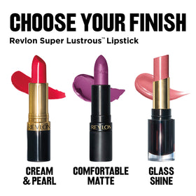 REVLON Super Lustrous Lipstick packaging with gold accents