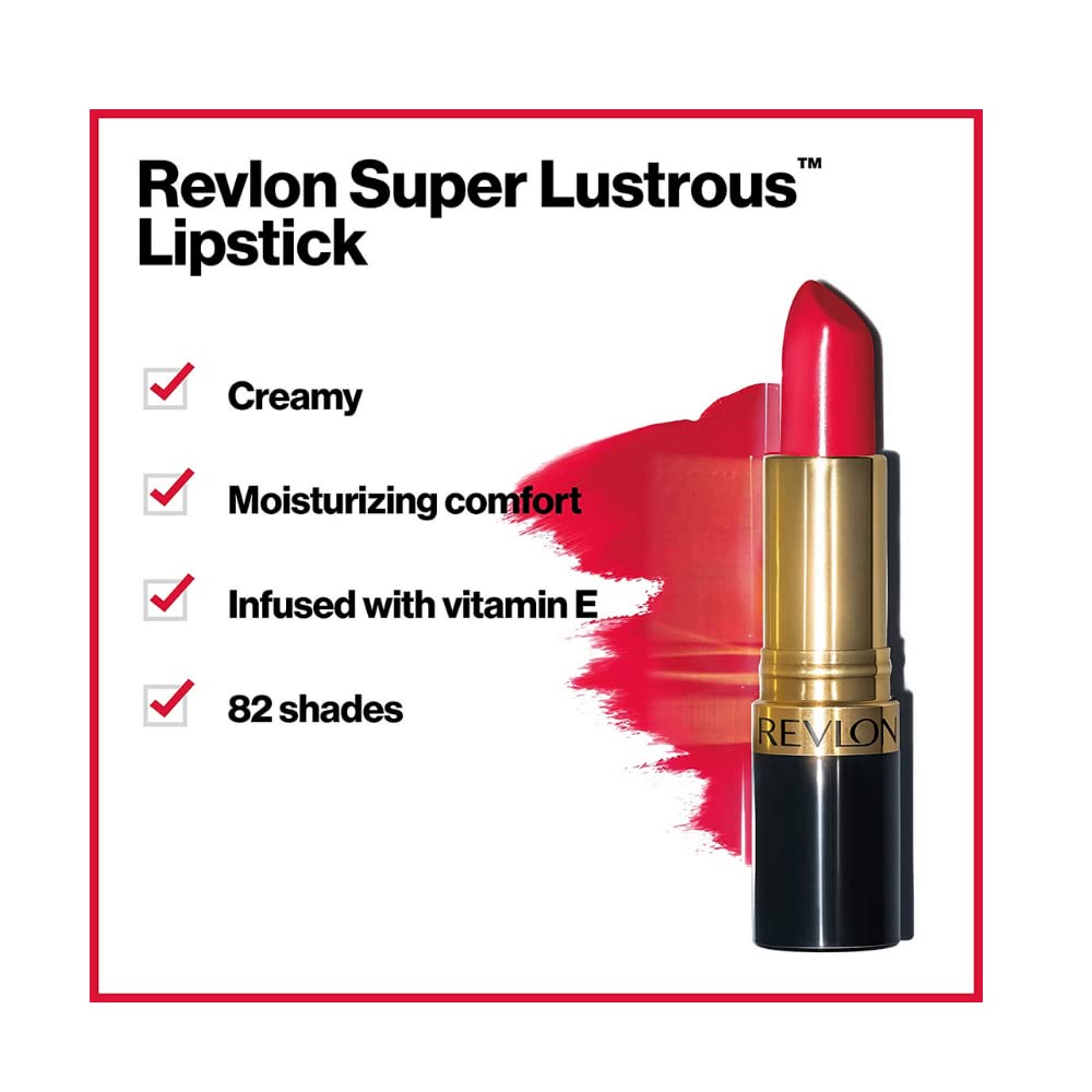 REVLON Super Lustrous Lipstick Really Red swatch on skin