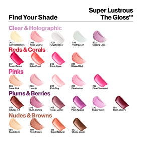 REVLON Super Lustrous The Gloss 301 Rose Quartz with other shades
