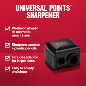 REVLON Universal Points Sharpener top view showing opening