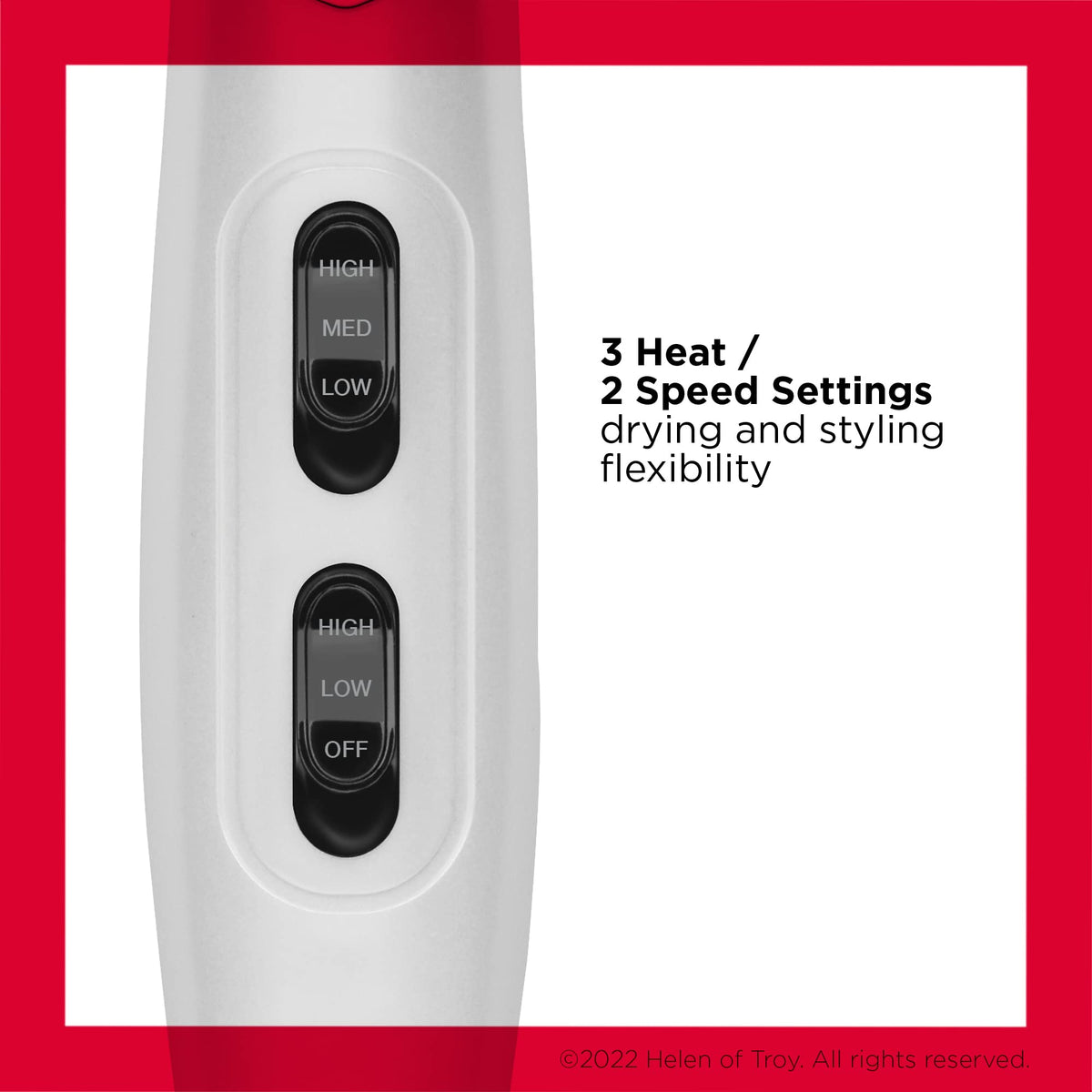 REVLON Volume support Hair Dryer back view with removable end cap