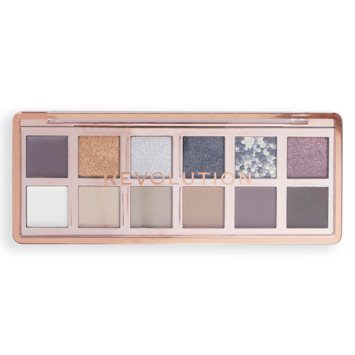 Revolution Smokey Icon Palette open with cream and shimmer shades