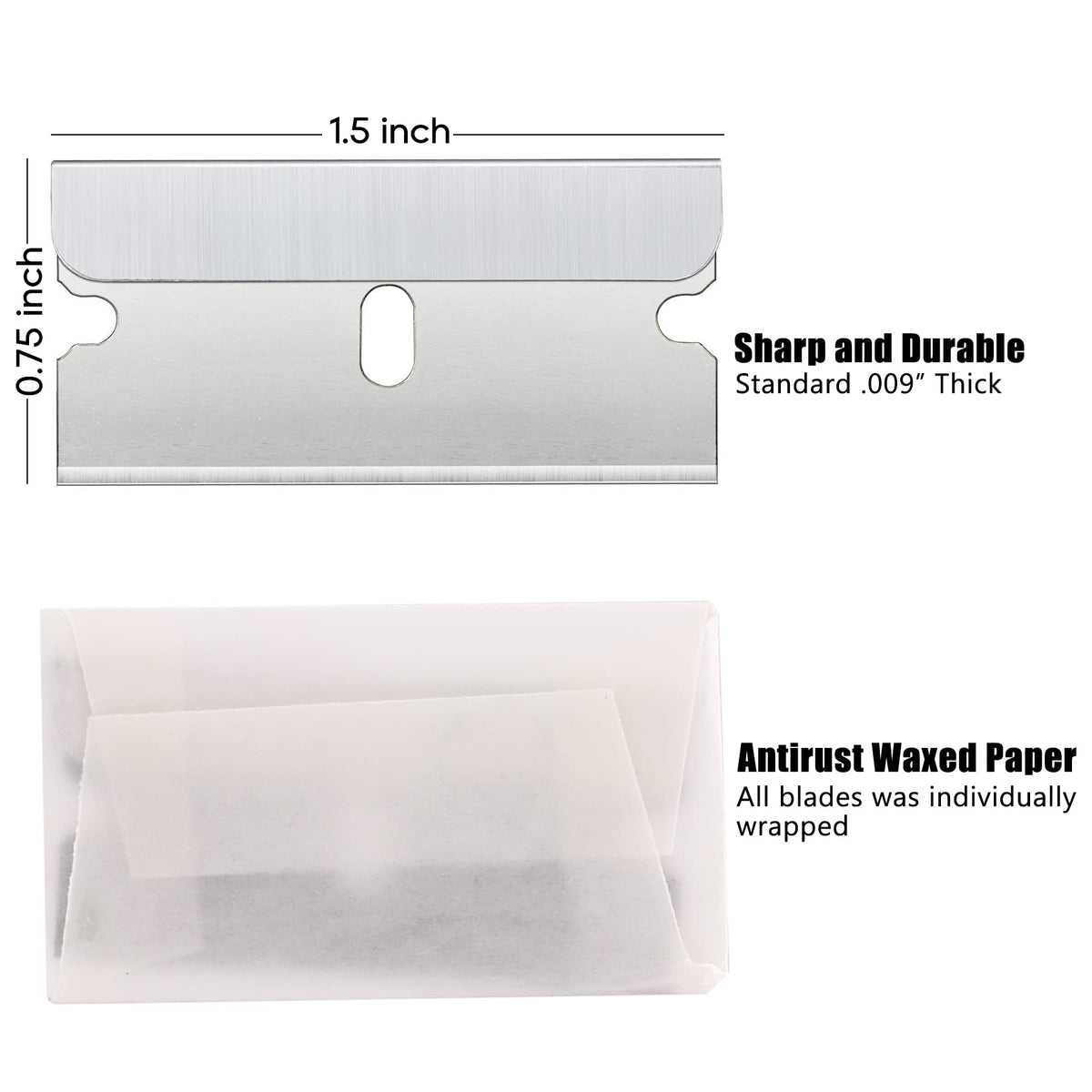REXBETI single edge razor blades stacked