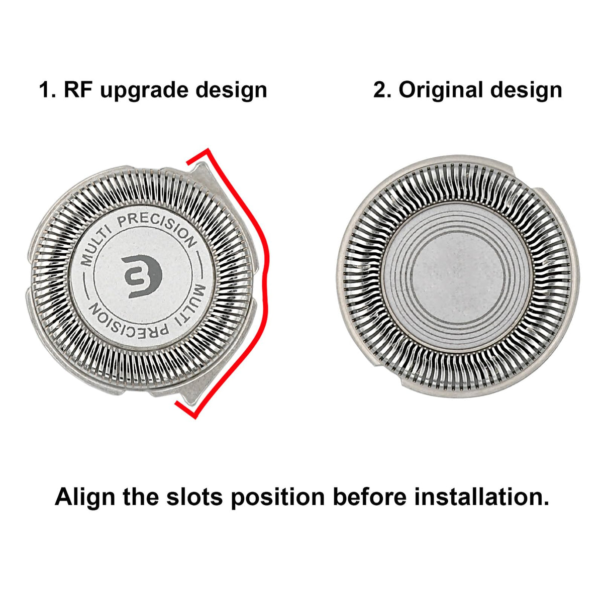 RF RollingFit SH30 Replacement Heads on Philips Norelco shaver