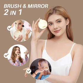 RHOS Compact Foldable Hair Brush with nylon bristles close-up